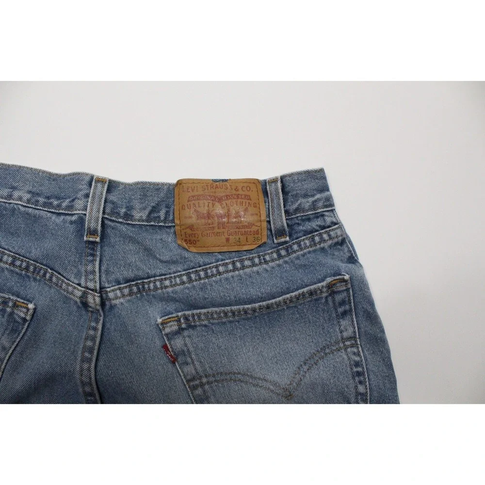 Vintage 90s Levis 550 Relaxed‎ Fit Blue Jeans Mens Size 34X36 Made in USA